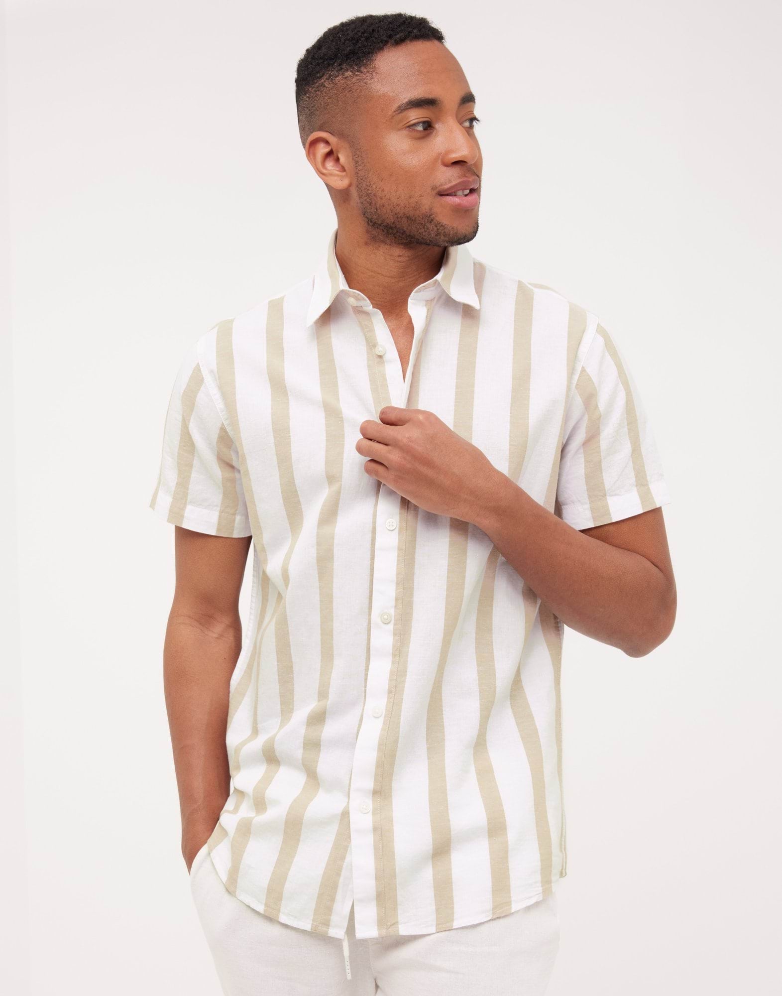 SLHREGNEW-LINEN SHIRT SS CLASSIC