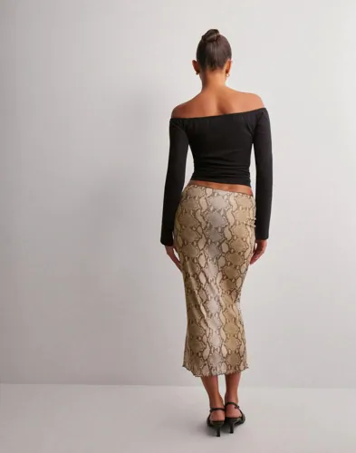 Nelly Mesh Midi Skirt midikjolar dam – bild 2