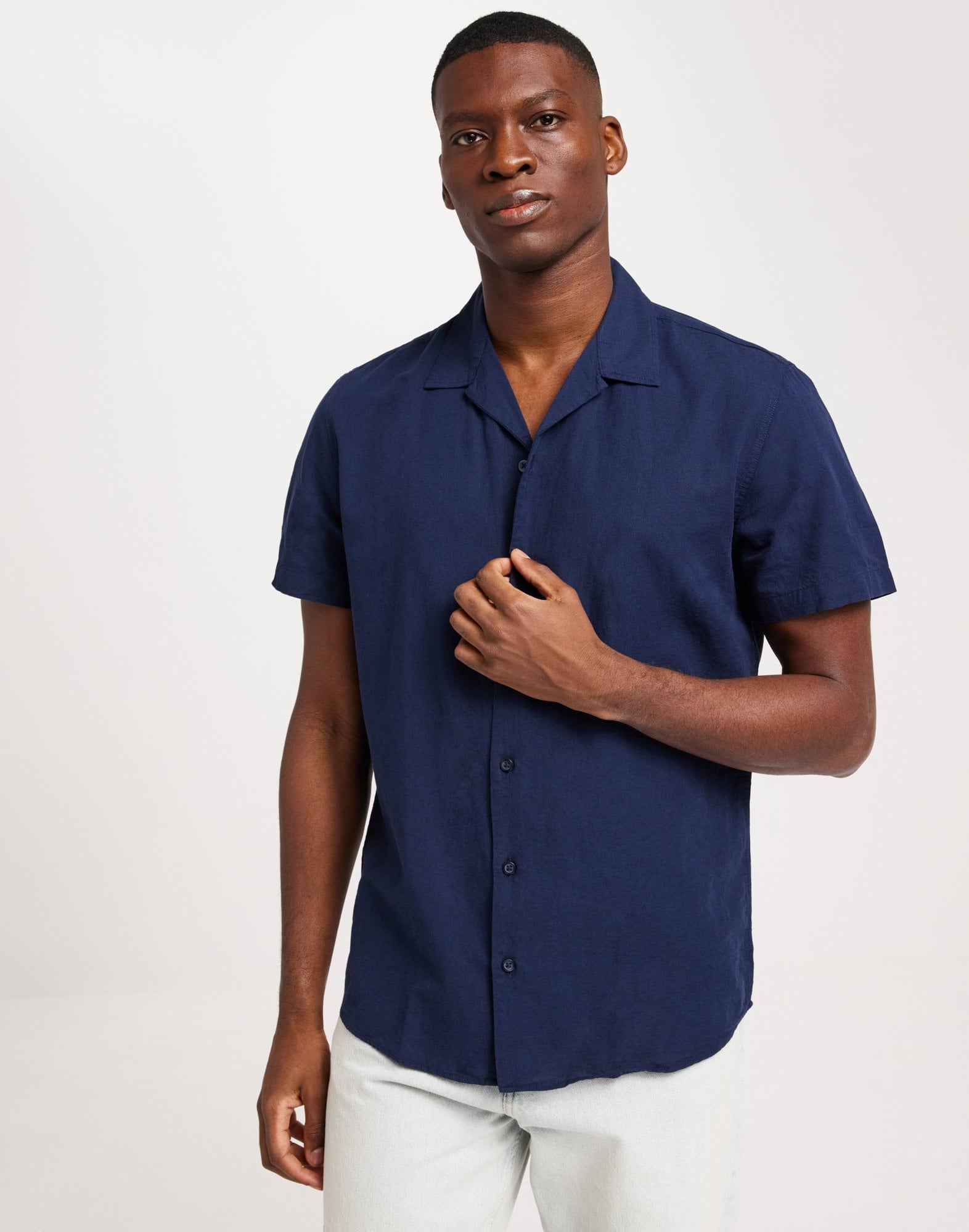 SLHREGNEW-LINEN SHIRT SS RESORT W