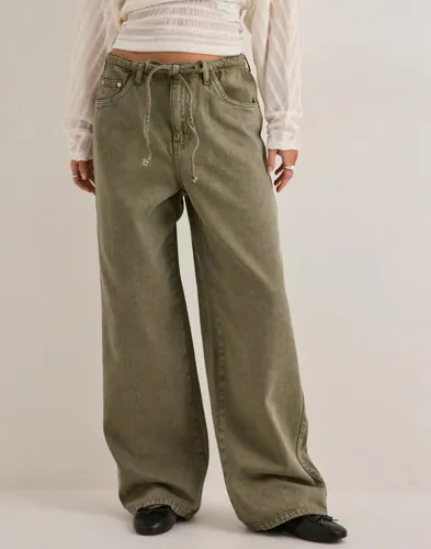 Only - Grøn - Onltory Mw Loose String Pant Pnt