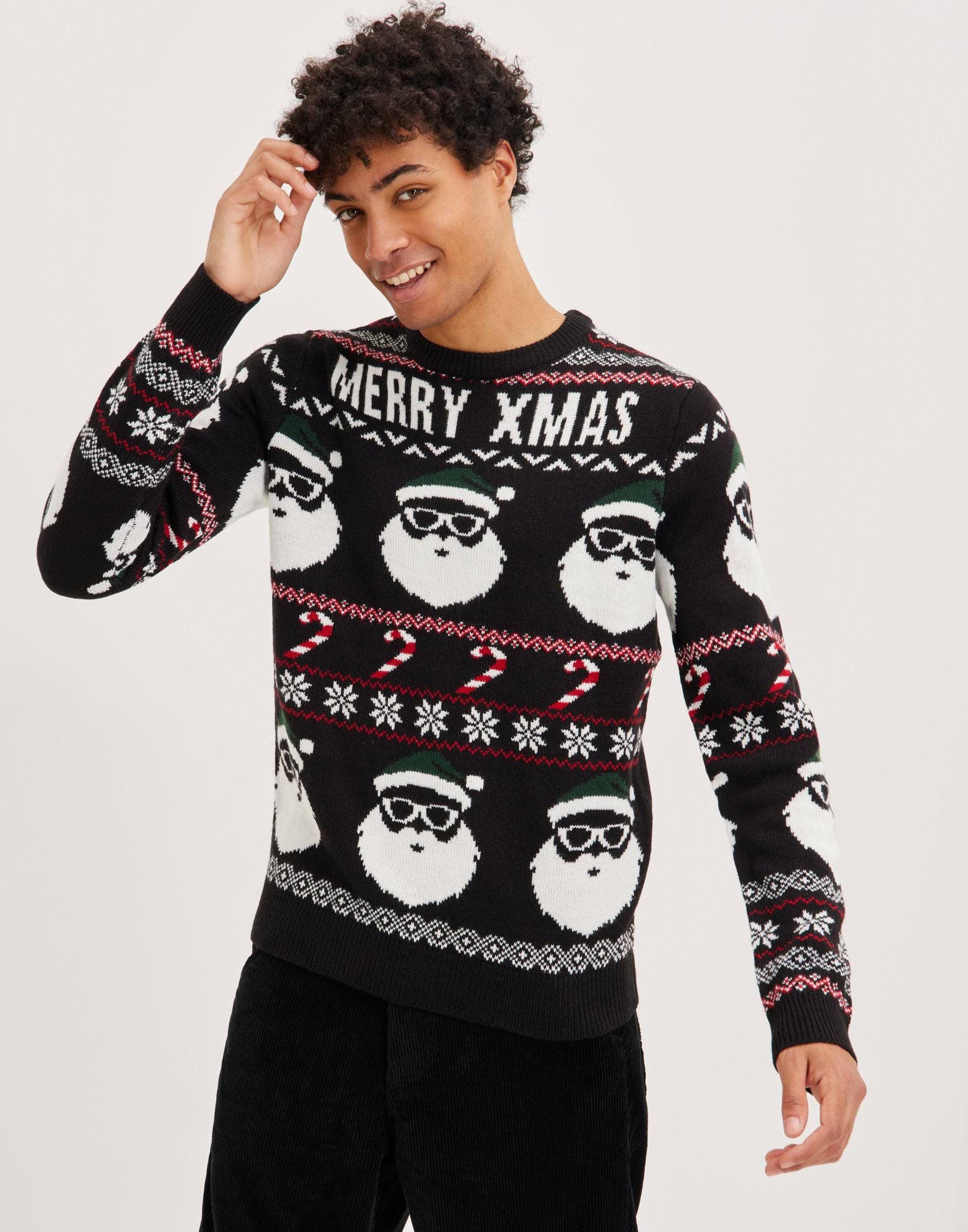 ONSXMAS SANTA JAQ REG CREW KNIT 399