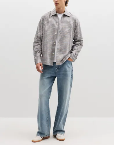 Selected Men Slmrlxsvend Rick Brushed Ox Light O Rutiga skjortor oxfordskjortor herr – bild 2
