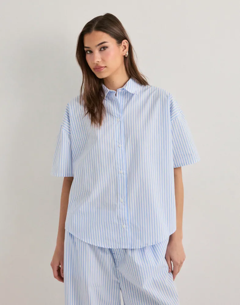 Relaxed Poplin Ss Shirt