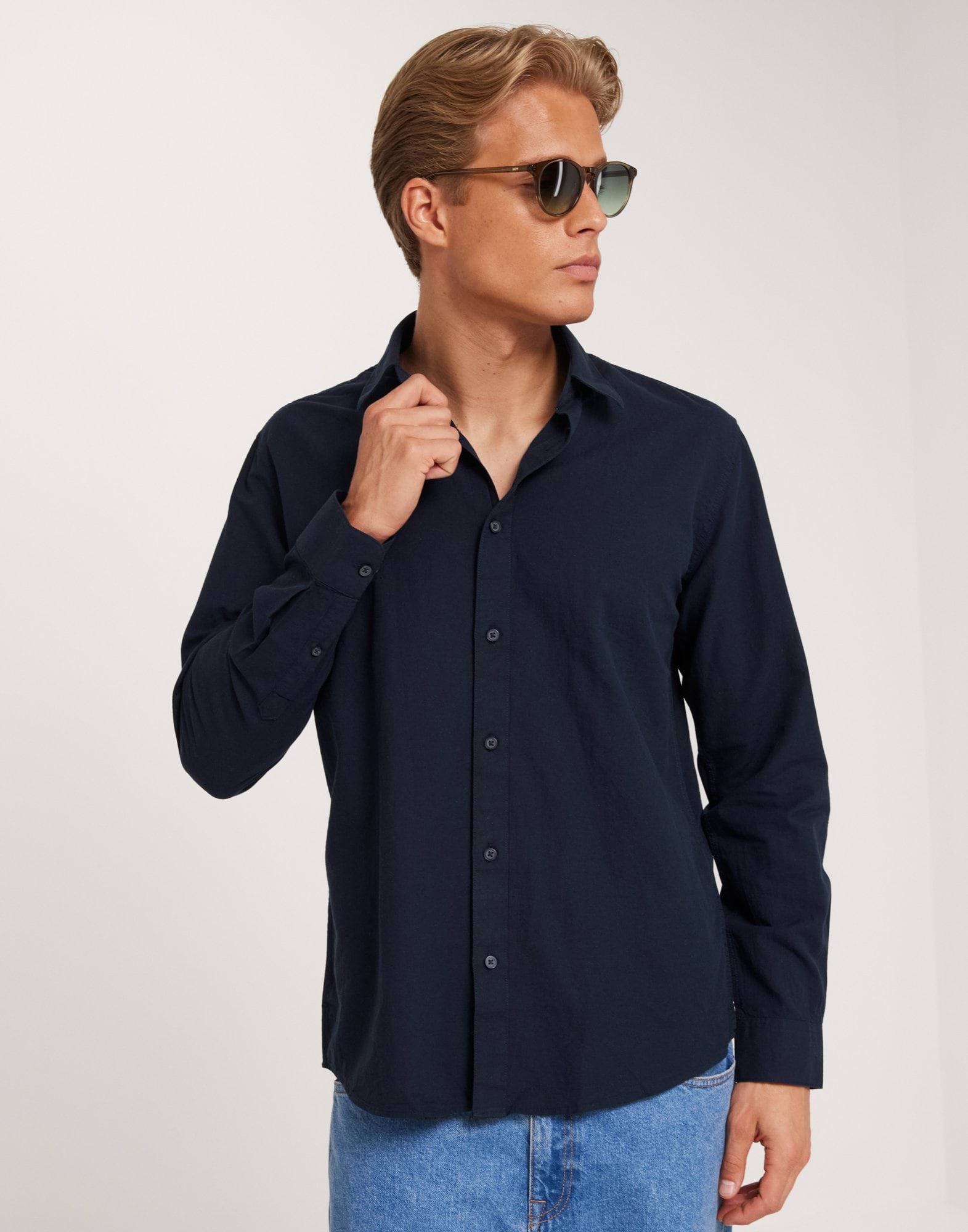 SLHREGNEW-LINEN SHIRT LS CLASSIC