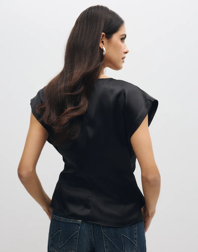 ONLY Onldune S/L Wrap Knot Top Wvn skjortor & blusar dam – bild 3