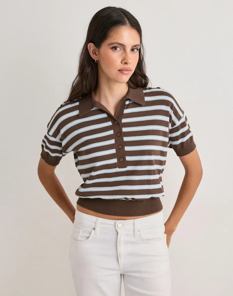Emira Knit Polo Top