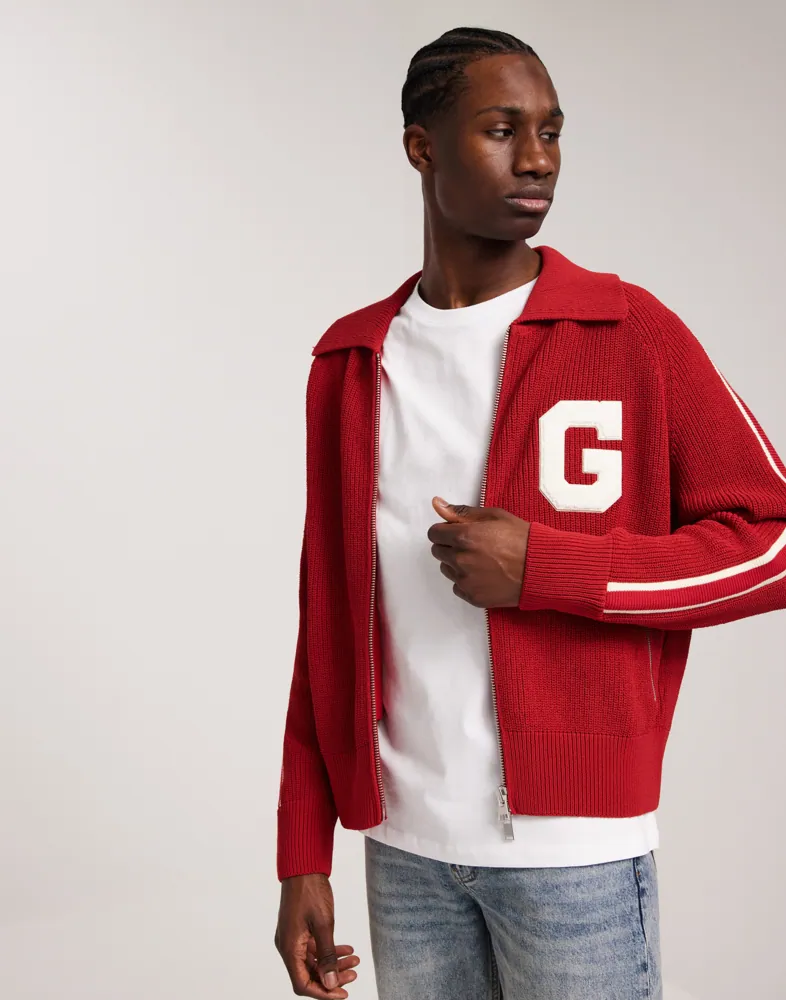 Buy Gant CROPPED SHINY COTTON TRACK JACKET Ruby Red NLYMAN