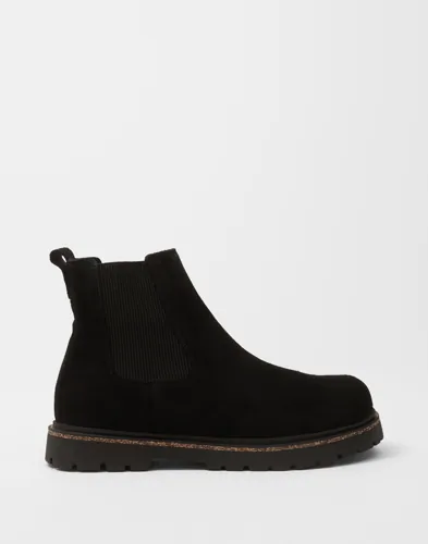 Birkenstock Highwood Chelsea boots i svart mocka med dragflärp baktill