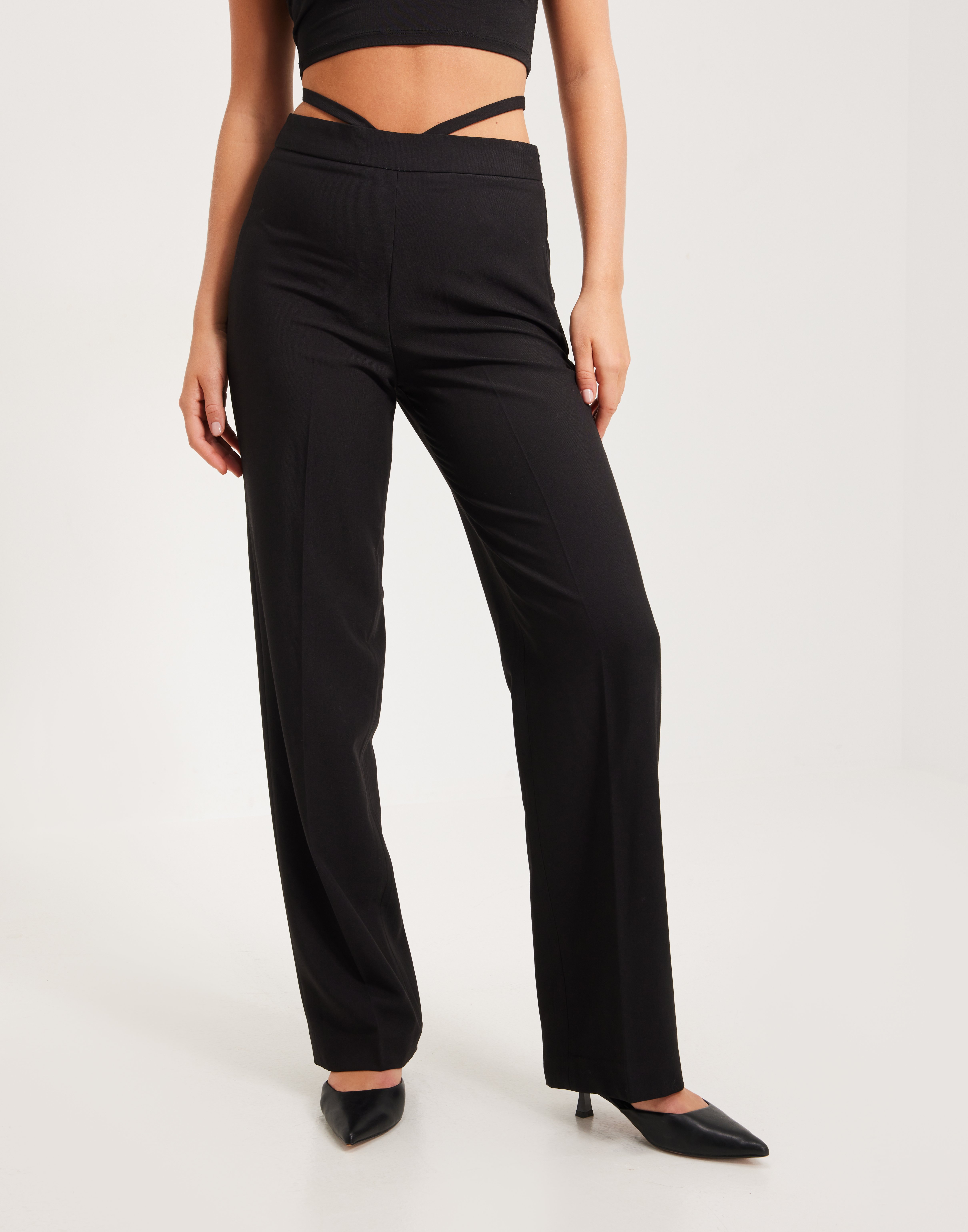 Buy JJXX JXSASSY REG STR HW PANT - Black | Nelly.com