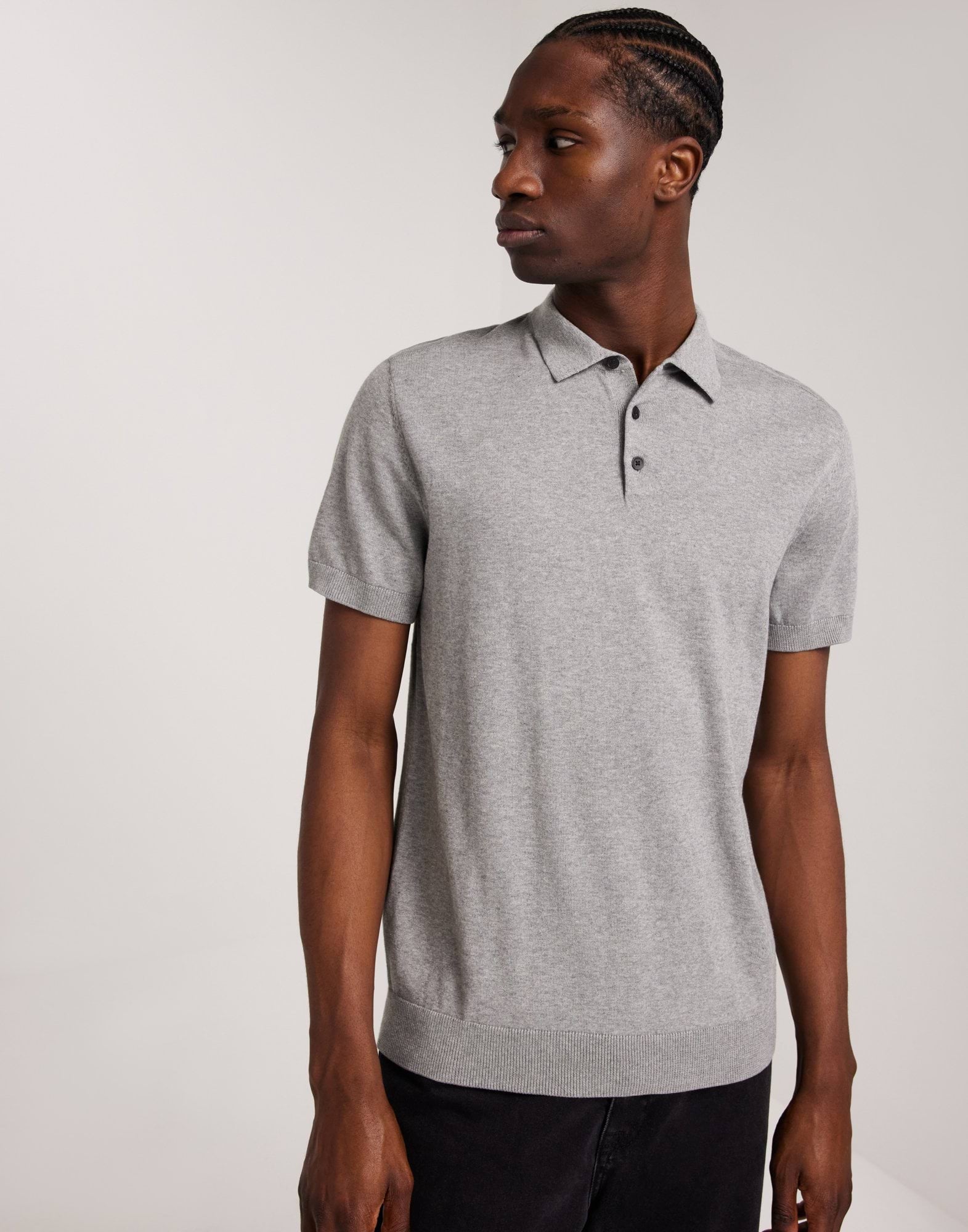 SLHBERG SS KNIT POLO NOOS