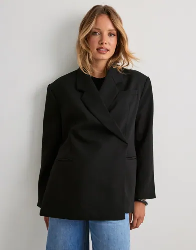 Vero Moda - Svart - Vmelma Ls Oversized Slit Blazer — produktbild
