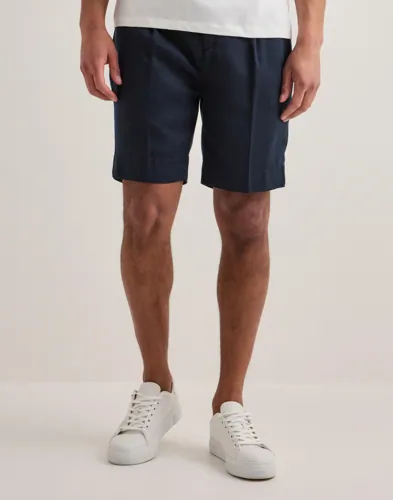 Gant tunna shorts i blå lyocell med sidofickor