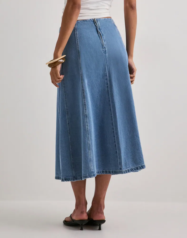 VERO MODA Vmsigga Hr 7/8 A-Line Clr Denim Sk kjolar dam – bild 3