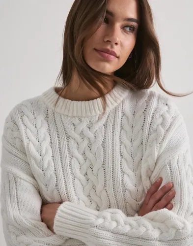 Nelly Luxe Cable Knit Sweater stickade tröjor dam – bild 2