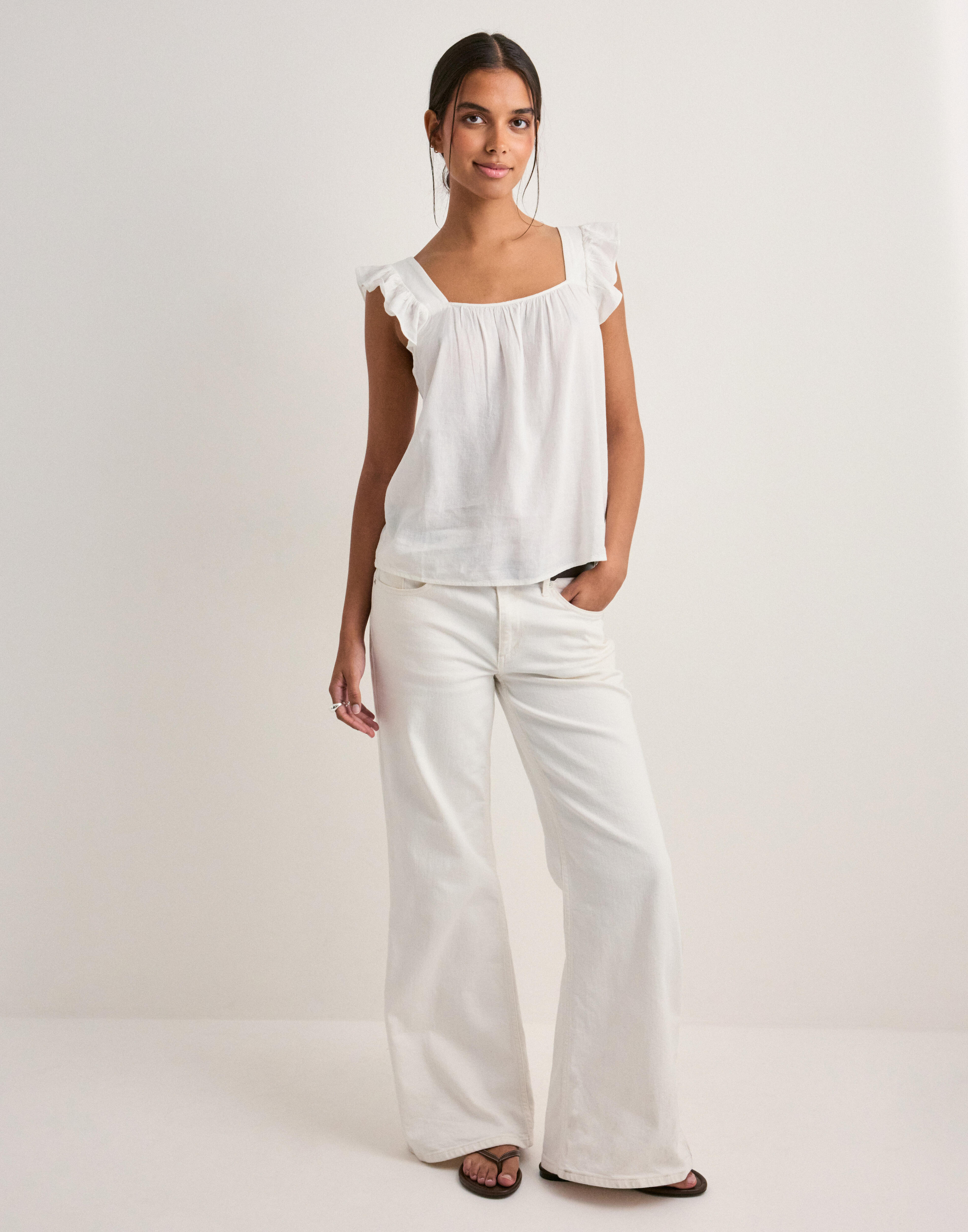PIECES PCPESTINA SL Noos BC - Top da Donna, Taglia XL, Colore: Verde
