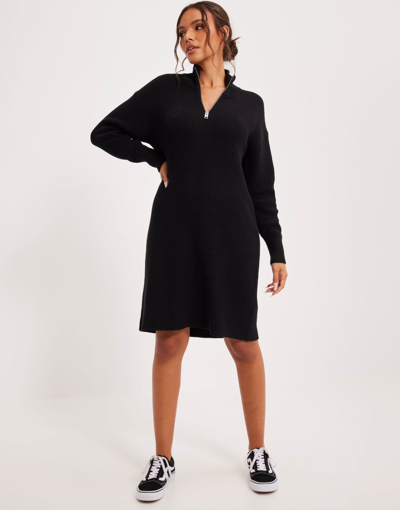 JXSANDRA TWIST HALF ZIP DRESS KNIT