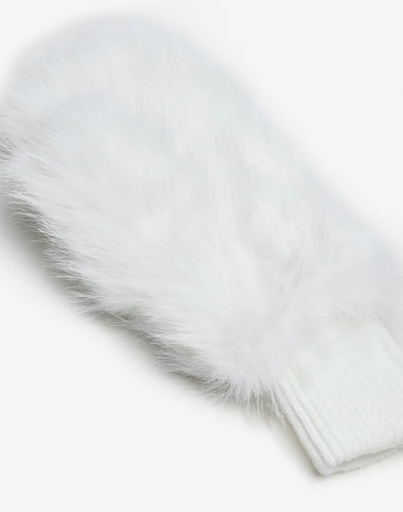 Nelly Faux Fur Mittens handskar & vantar dam – bild 2