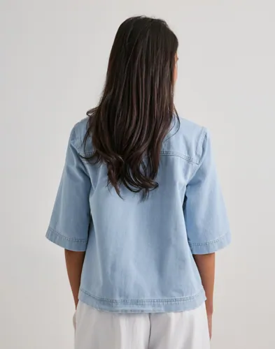 ONLY Onlbelle S/S Shirt Dnm Gua Noos skjortor dam – bild 3