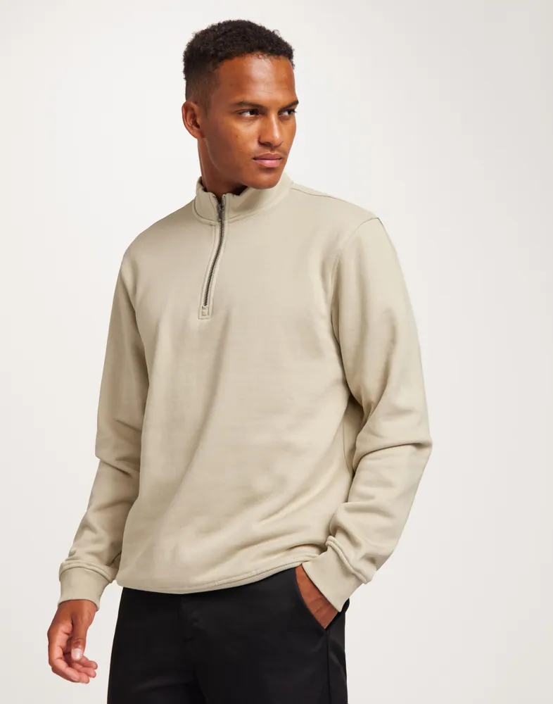 Buy Only Sons ONSCONNOR LIFE REG 1/4 ZIP SWEAT Silver Lining