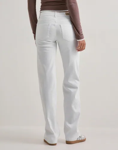 Only - Hvid - Onlblush Mid Straight Dnm Dot Noos