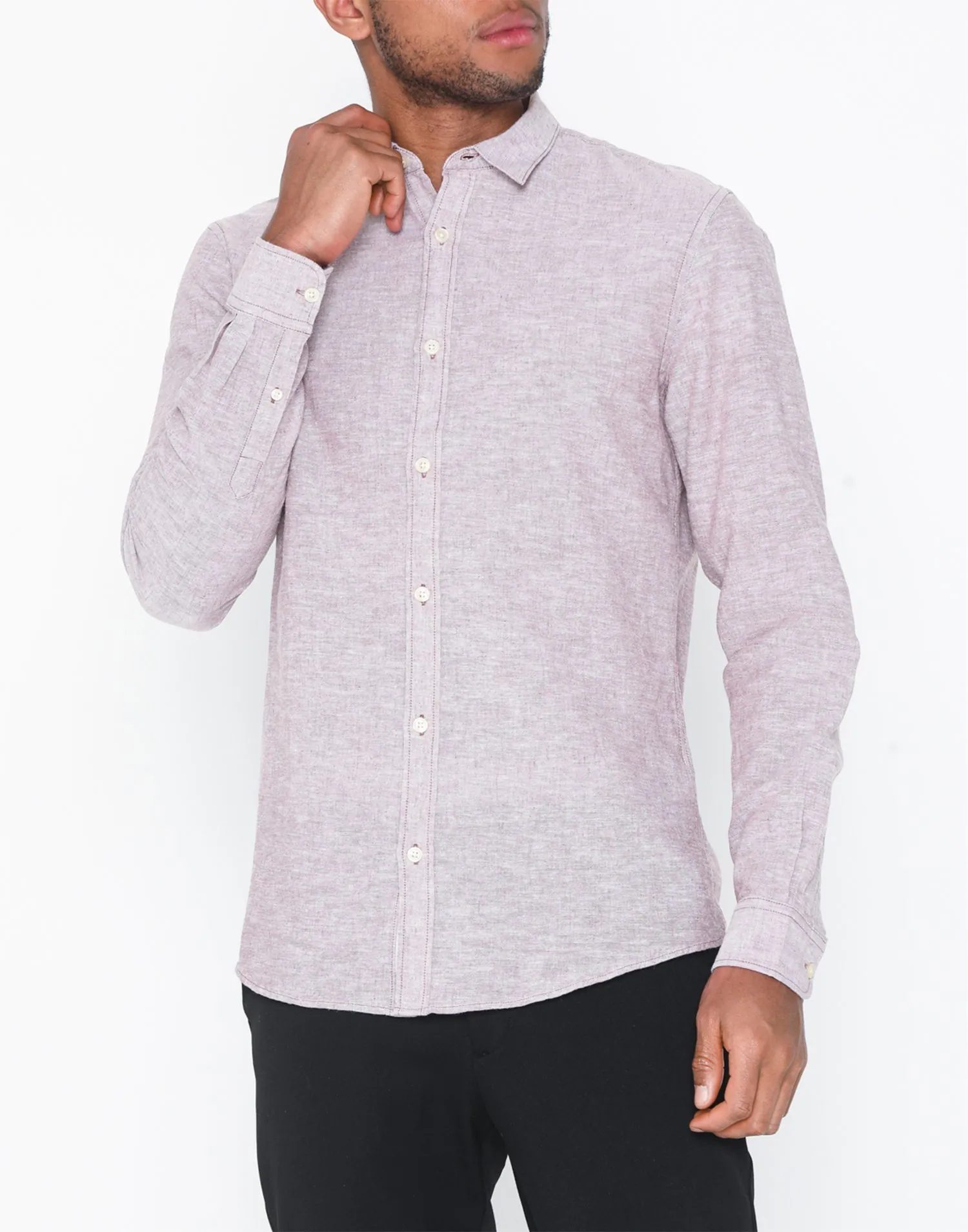 ONSCAIDEN LIFE LS SOLID LINEN SHIRT