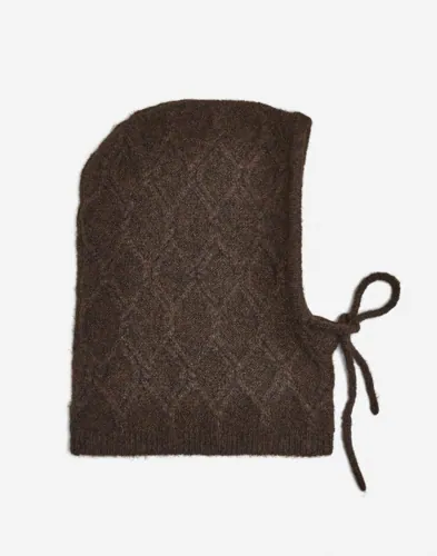 Nelly - Brun - Cable Knit Balaclava