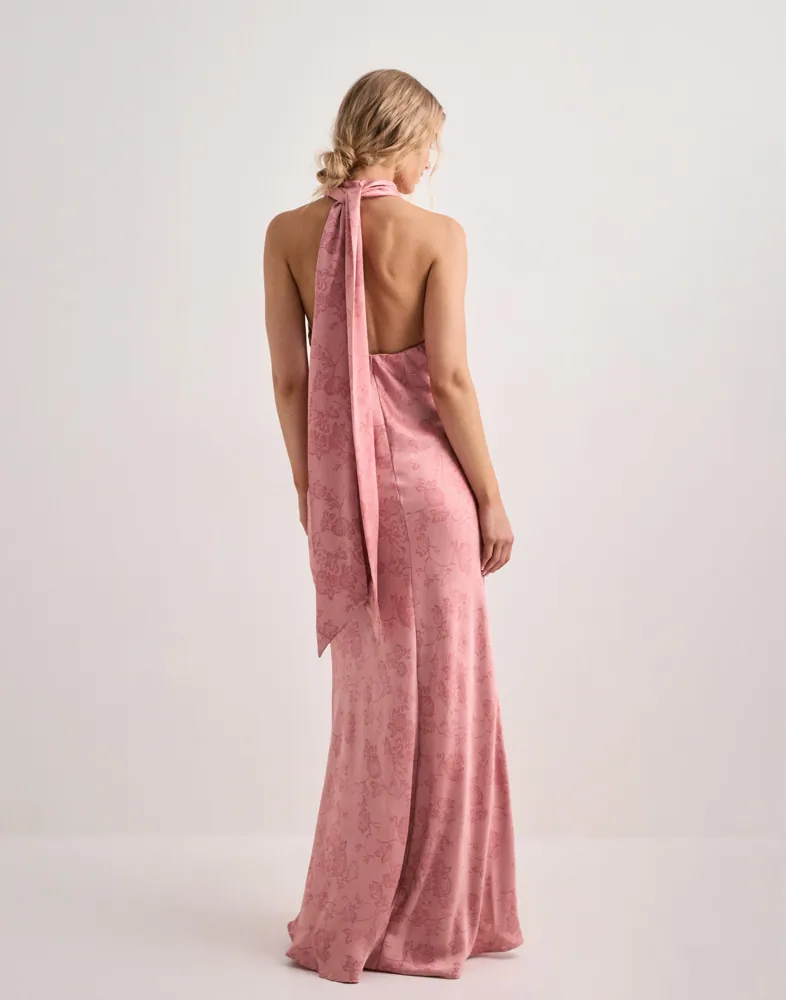 neo noir pink dress NEO NOIR DRESS ZELLA CHIFFON PRINT DUSTY PINK