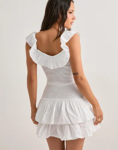 Nelly Smock Flounce Dress sommarklänningar dam – bild 2