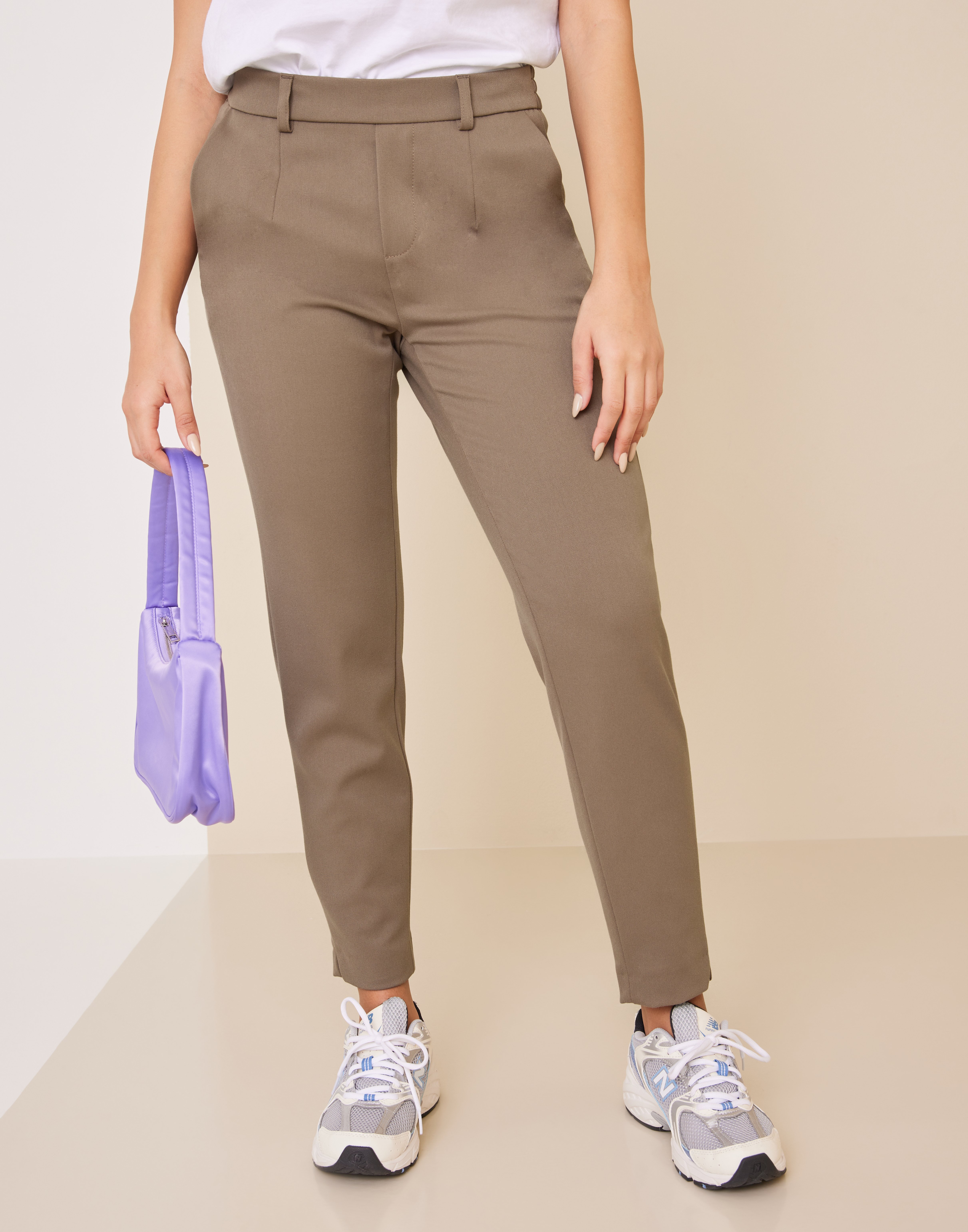 OBJECT slim fit pantalon OBJLISA ecru