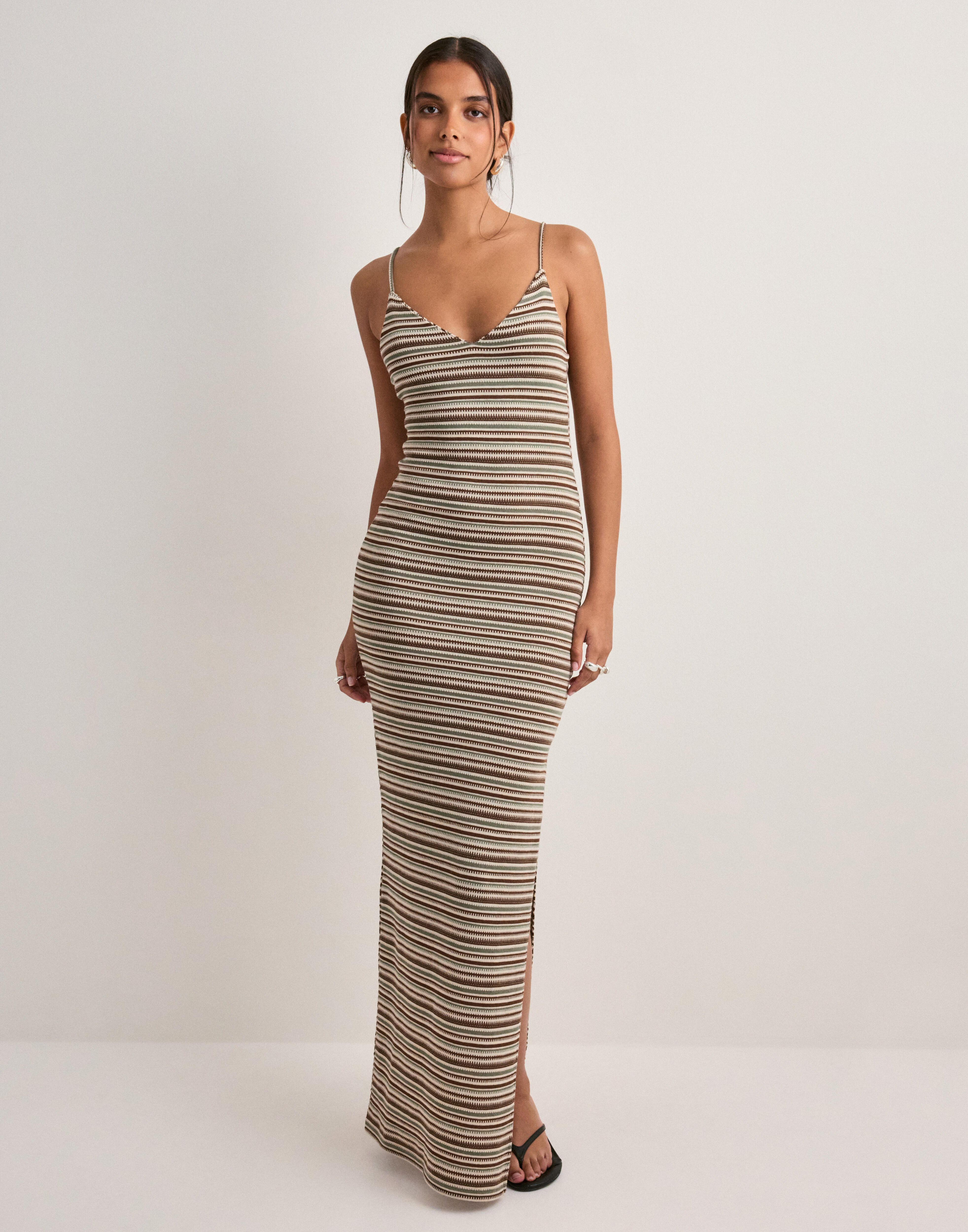 Buy Nelly Chill Stripe Maxi Dress - Green/Striped | Nelly.com