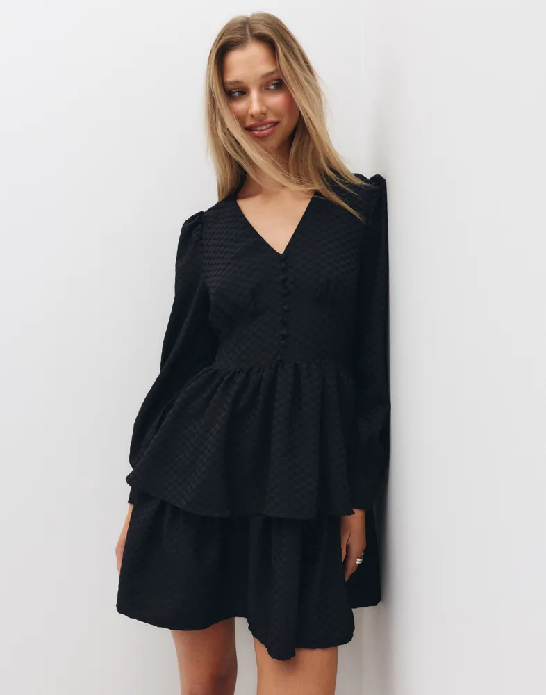 VERO MODA Vmaugusta Ls Layer Short Dress Wvn klänningar dam – bild 3