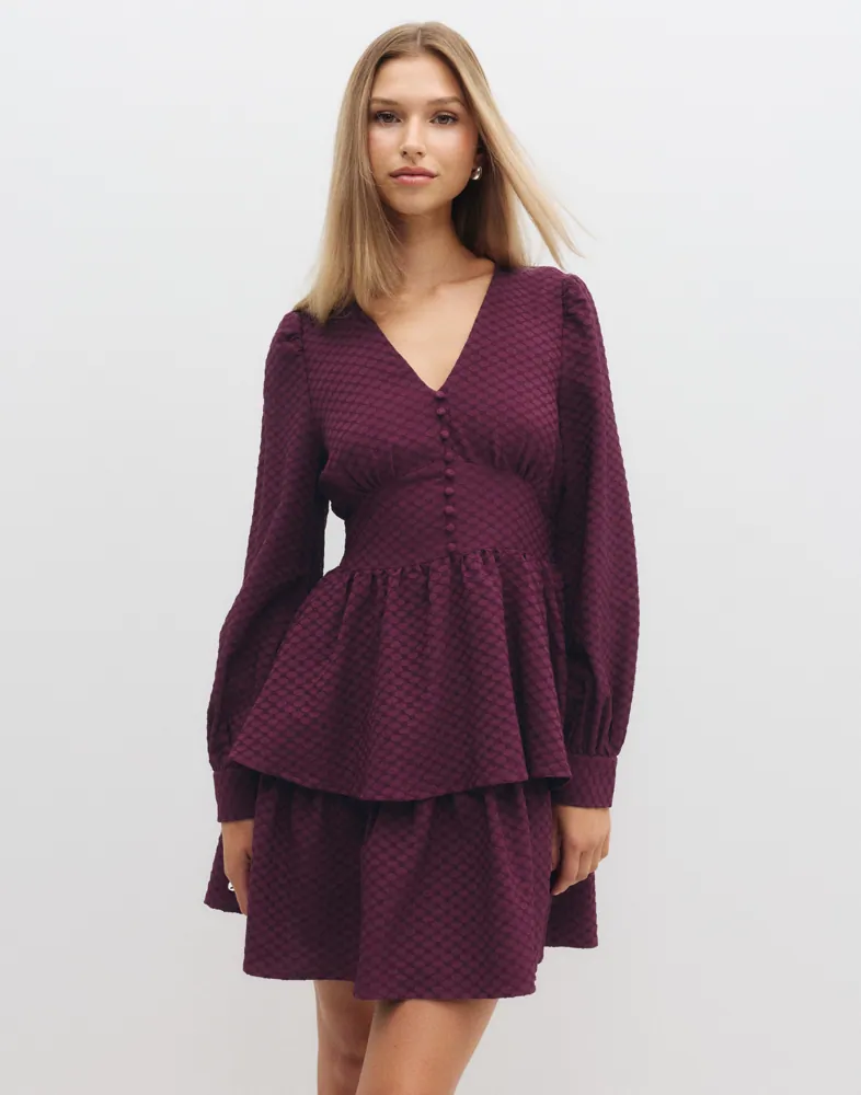 Vmaugusta Ls Layer Short Dress Wvn