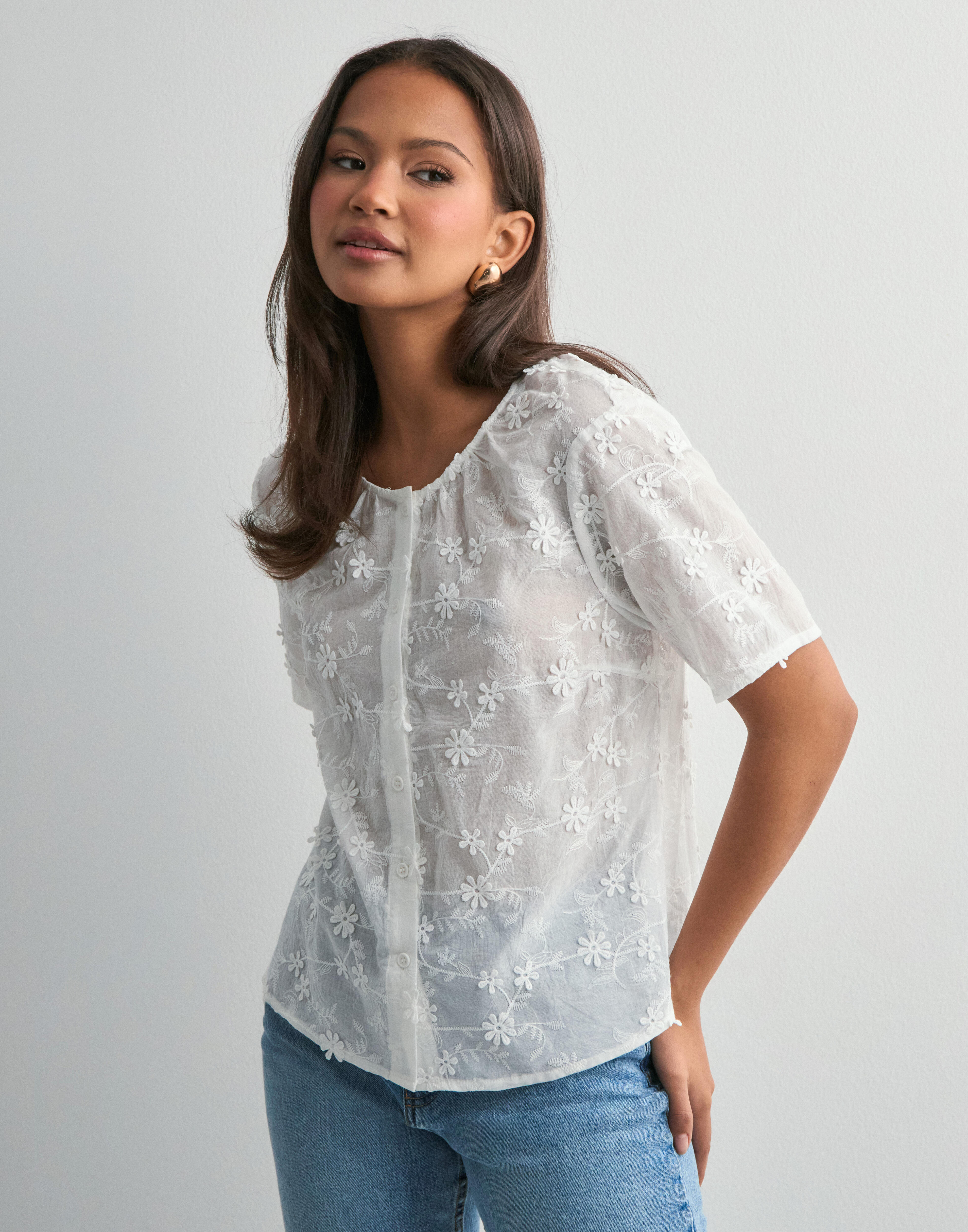 Short Sleeve Woven Top