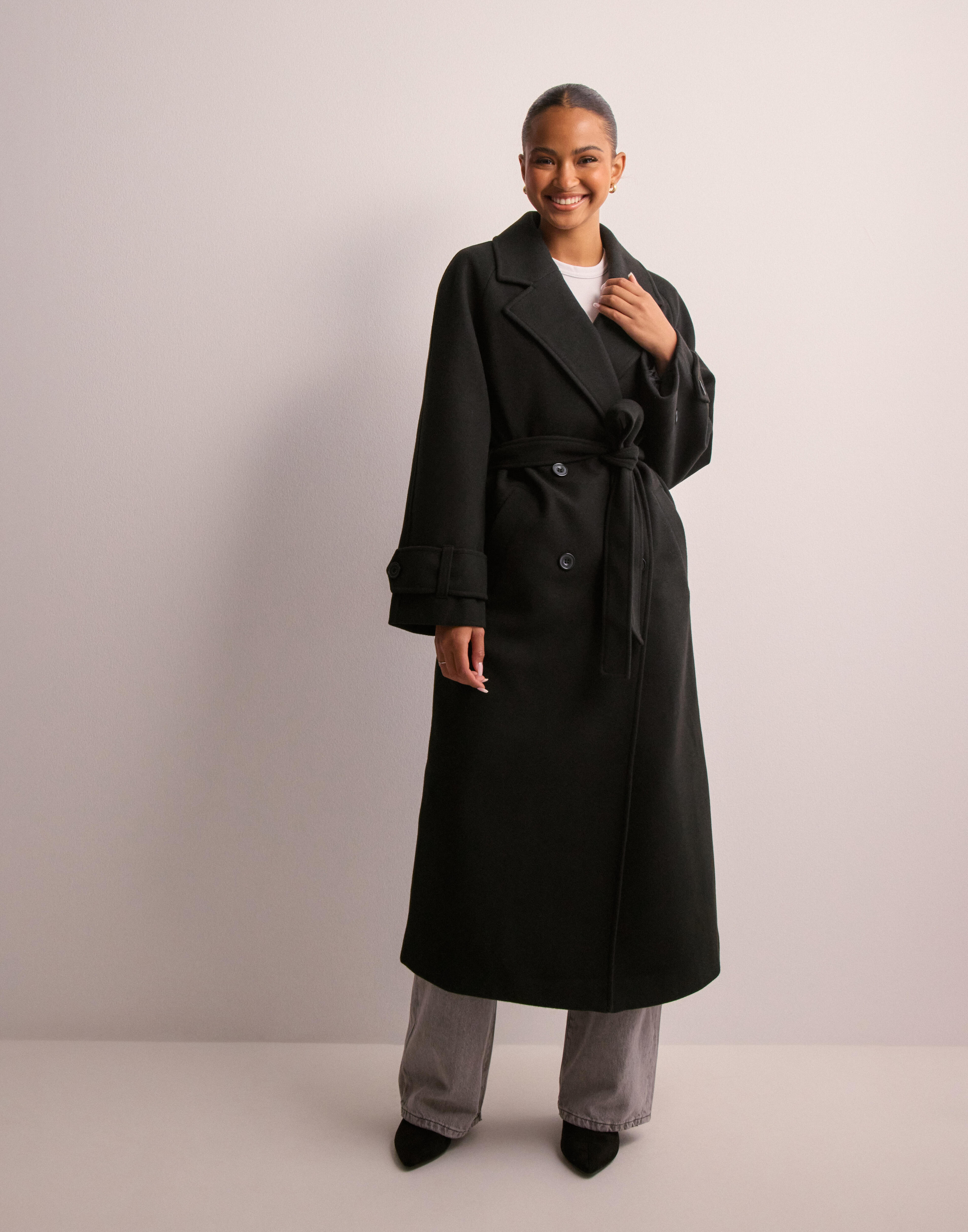 Buy Nelly Warm Trench Coat Black Nelly