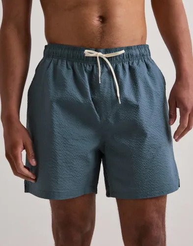 Selected Men Slhcooper Seersucker Swimshorts Badbyxor herr – bild 5
