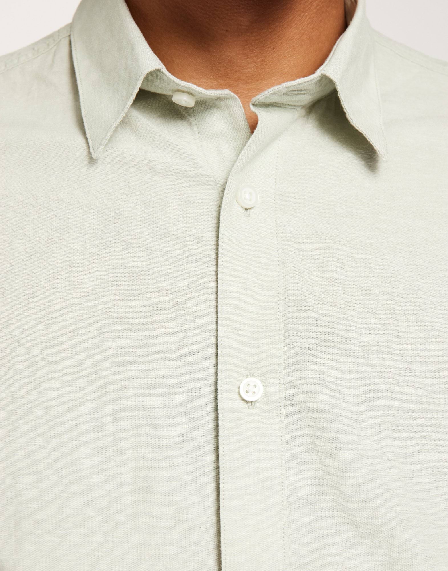 SLHREGNEW-LINEN SHIRT SS CLASSIC