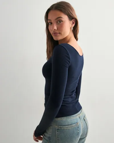 PIECES Pckitte Ls Top Noos Bc långärmade t-shirt dam – bild 3