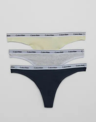 Calvin Klein Underwear - Mønstret - Thong 3PK