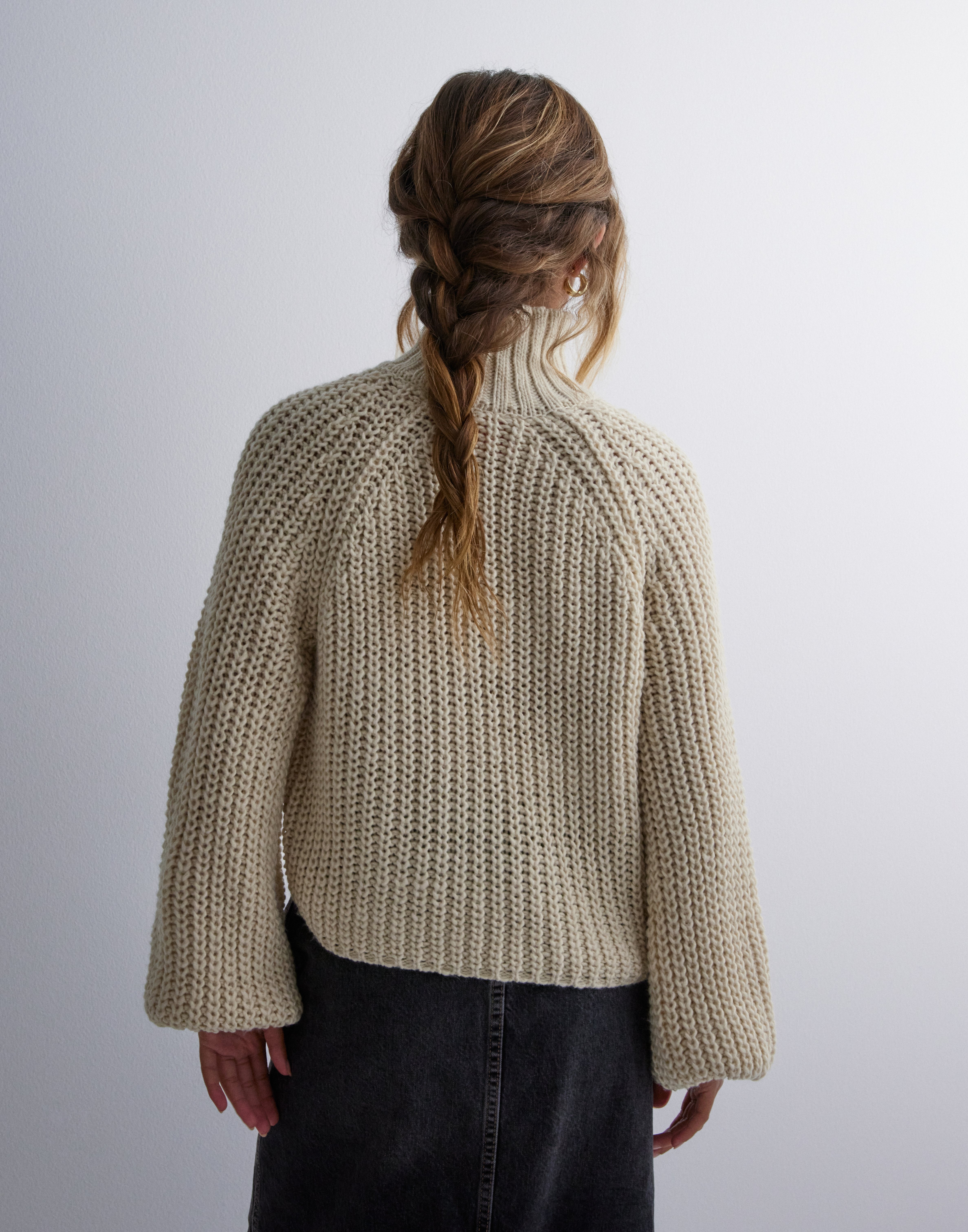 Buy JJXX JXKELVY CHUNKY HIGH NECK KNIT NOOS - Bone White | Nelly.com
