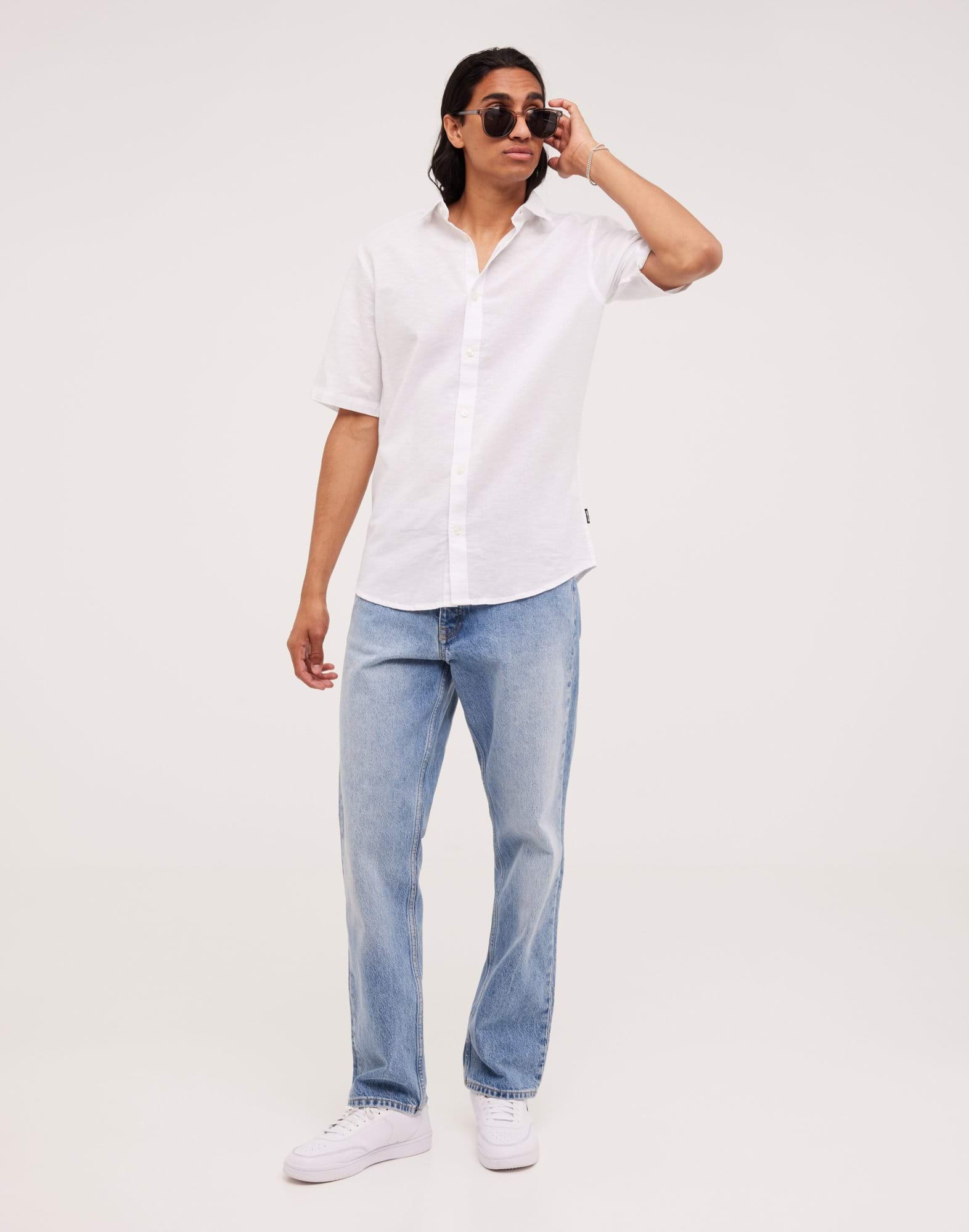 ONSCAIDEN LIFE SS SOLID LINEN SHIRT