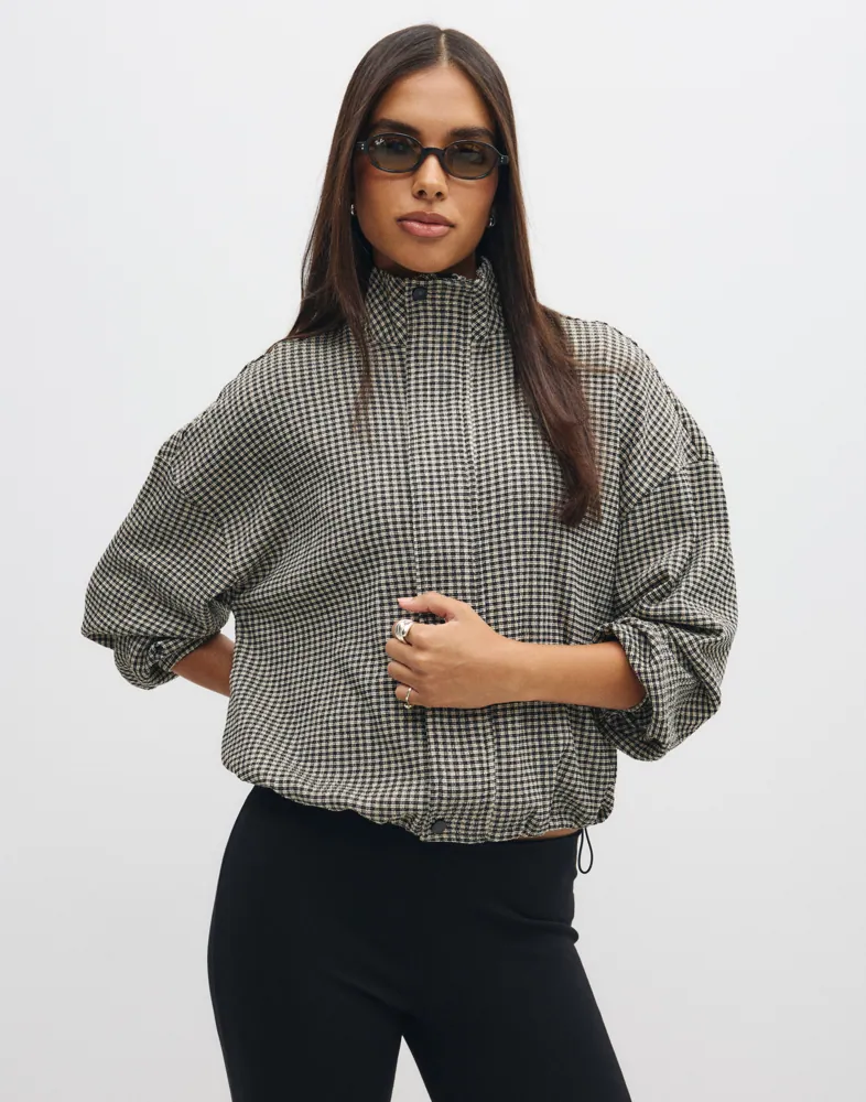 Nelly Checkered Blouse Jacket kavajer & blazers dam – bild 2