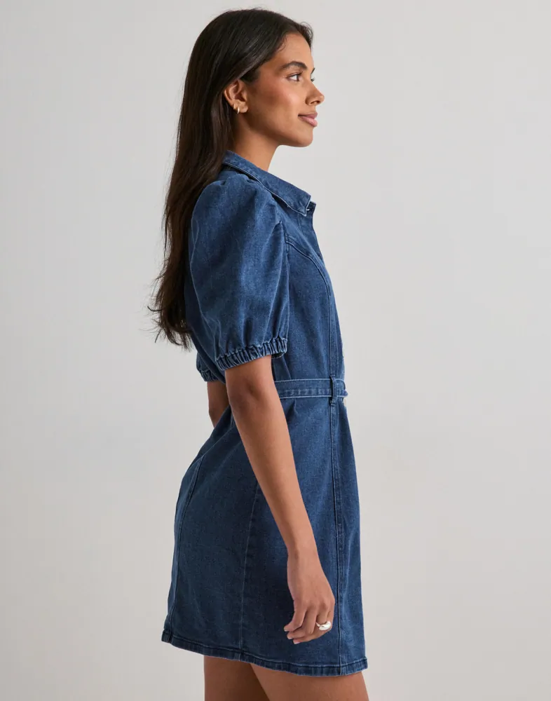 Buy Only ONLVIBBE SS BELT DNM DRESS MBD NOOS - Medium Blue Denim