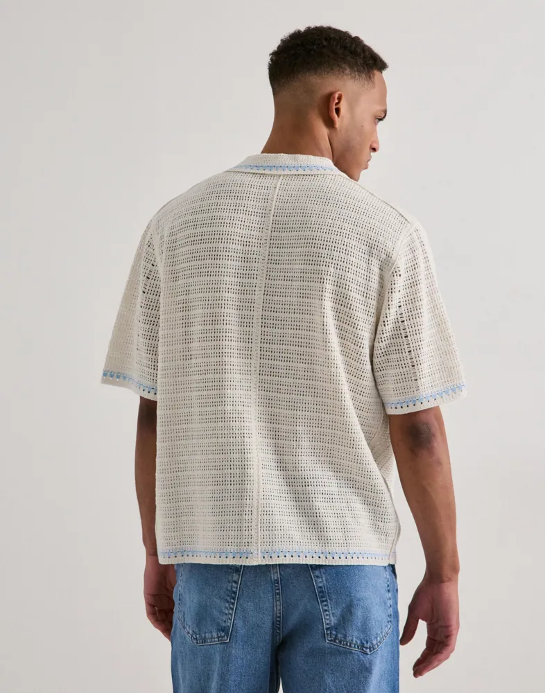 JACK & JONES Jororchard Knit Crochet Polo Mönstrade skjortor skjortor & blusar herr – bild 3