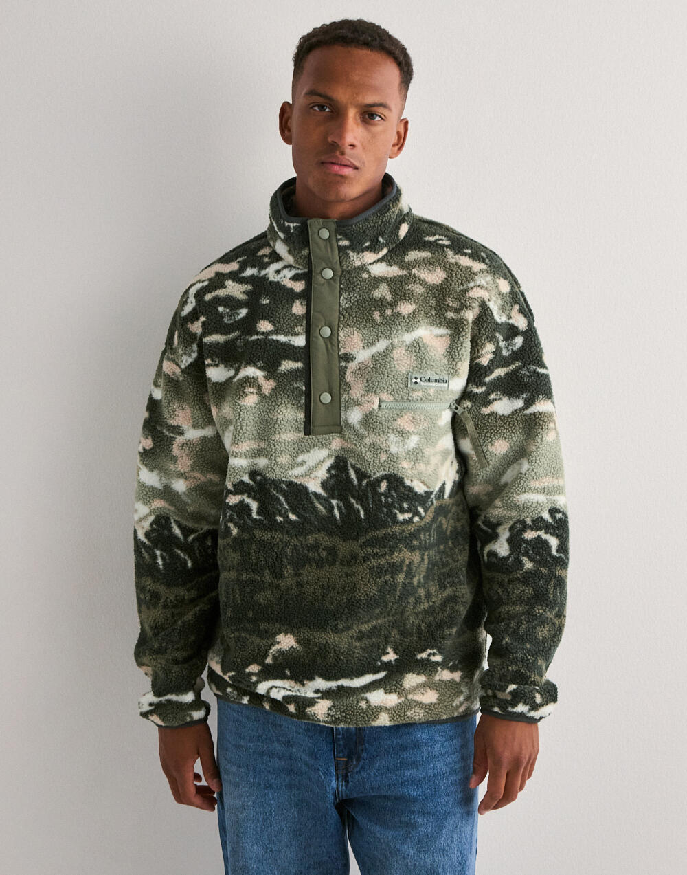 Buy Columbia Helvetia II Printed Half Snap Fleece - Safari | NLYMAN