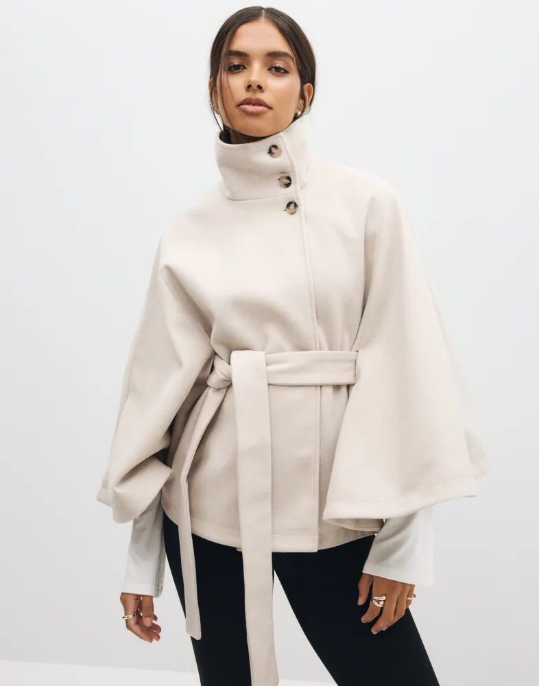 Pcaiken Cape Jacket W. Belt Bc