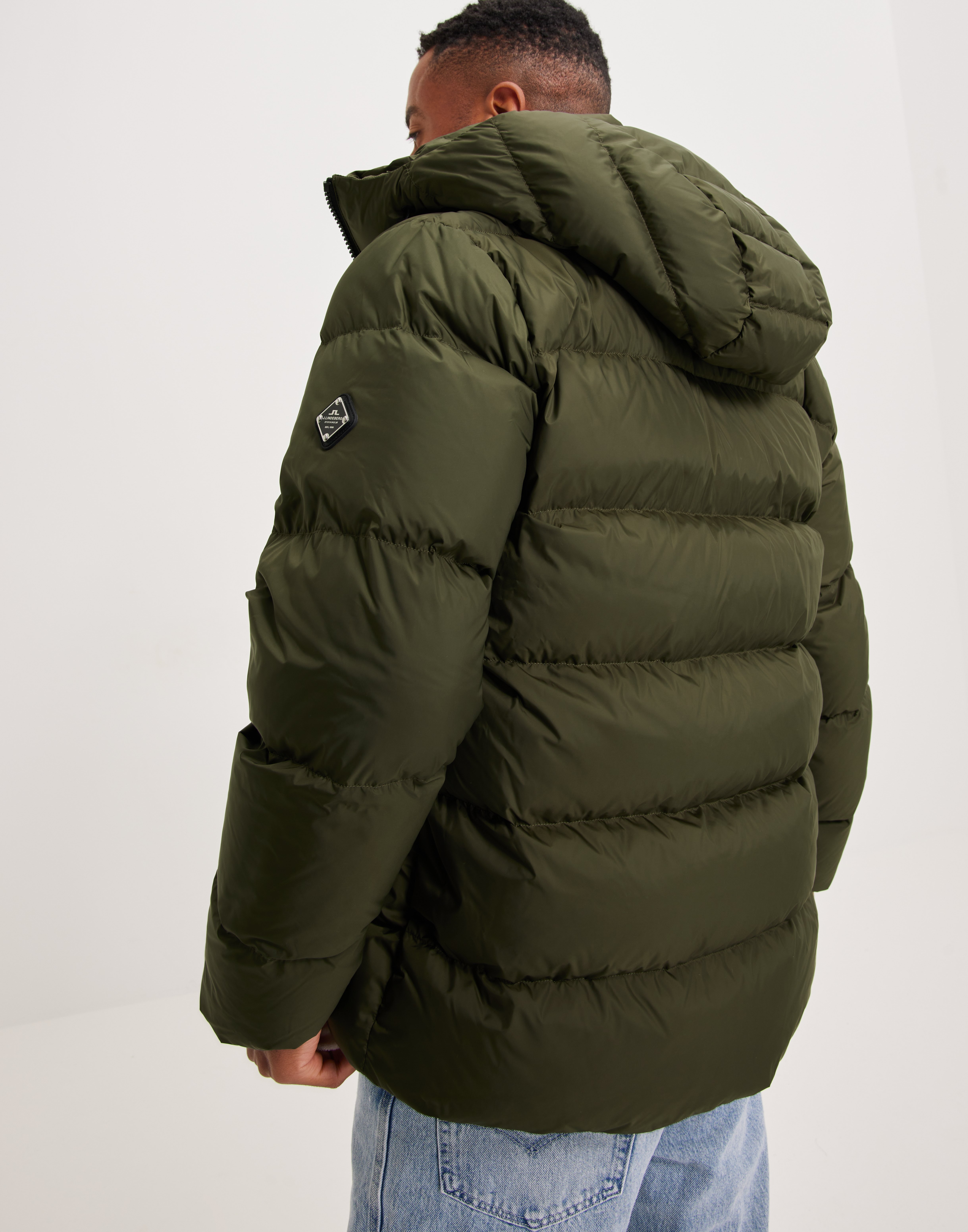 Forest green puffer jacket best sale