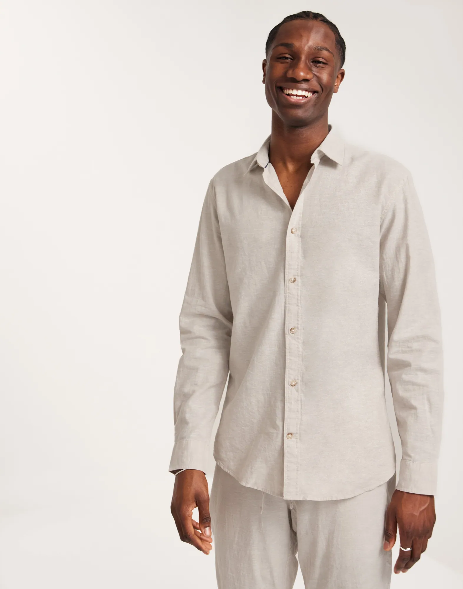 JJESUMMER LINEN BLEND SHIRT LS SN