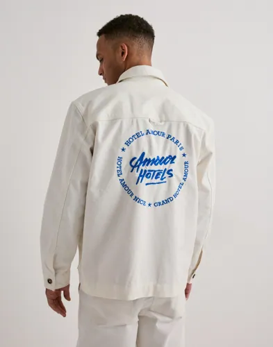 Selected Men Slhregular Hotel Amour Overshirt Overshirts Beige