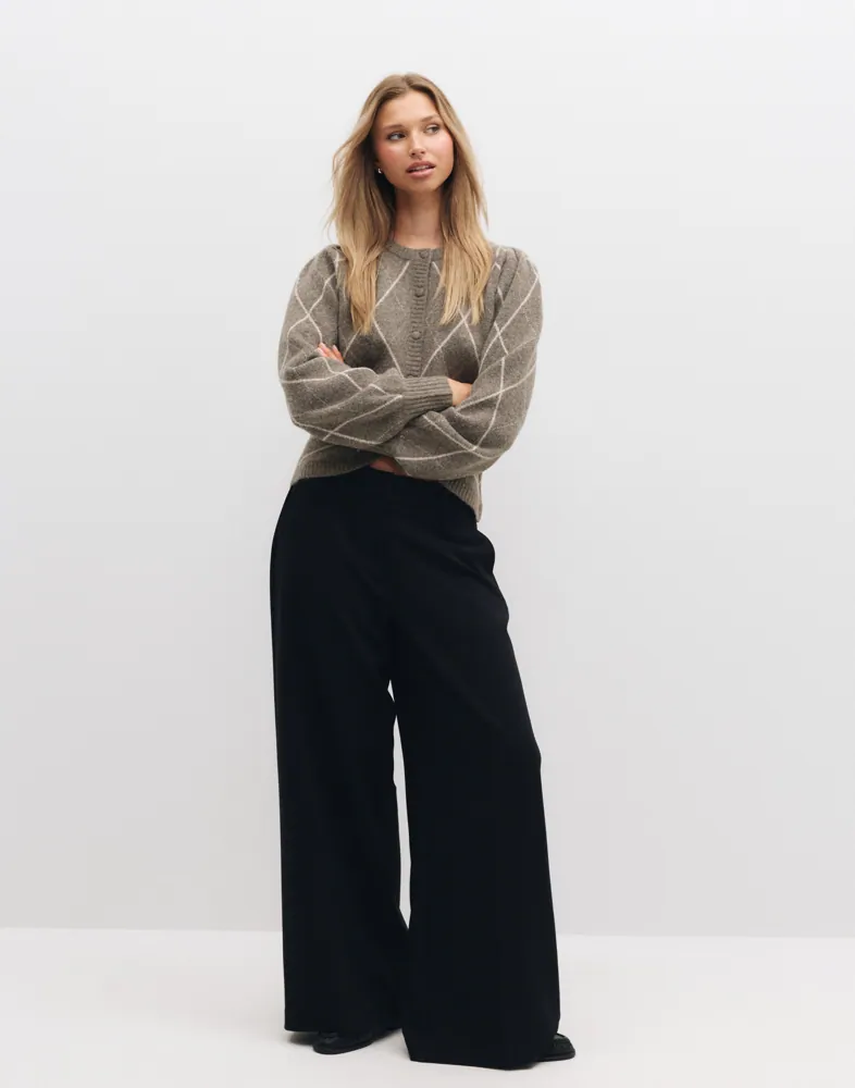 NEO NOIR Koteas Check Knit Cardigan dam – bild 2
