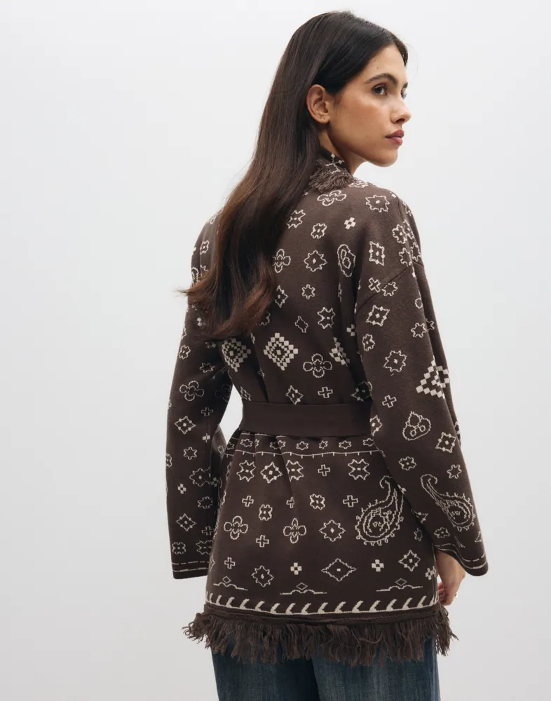 VERO MODA Vmscarlett Ls Tassel Jacquard Cardi koftor & cardigans dam – bild 3